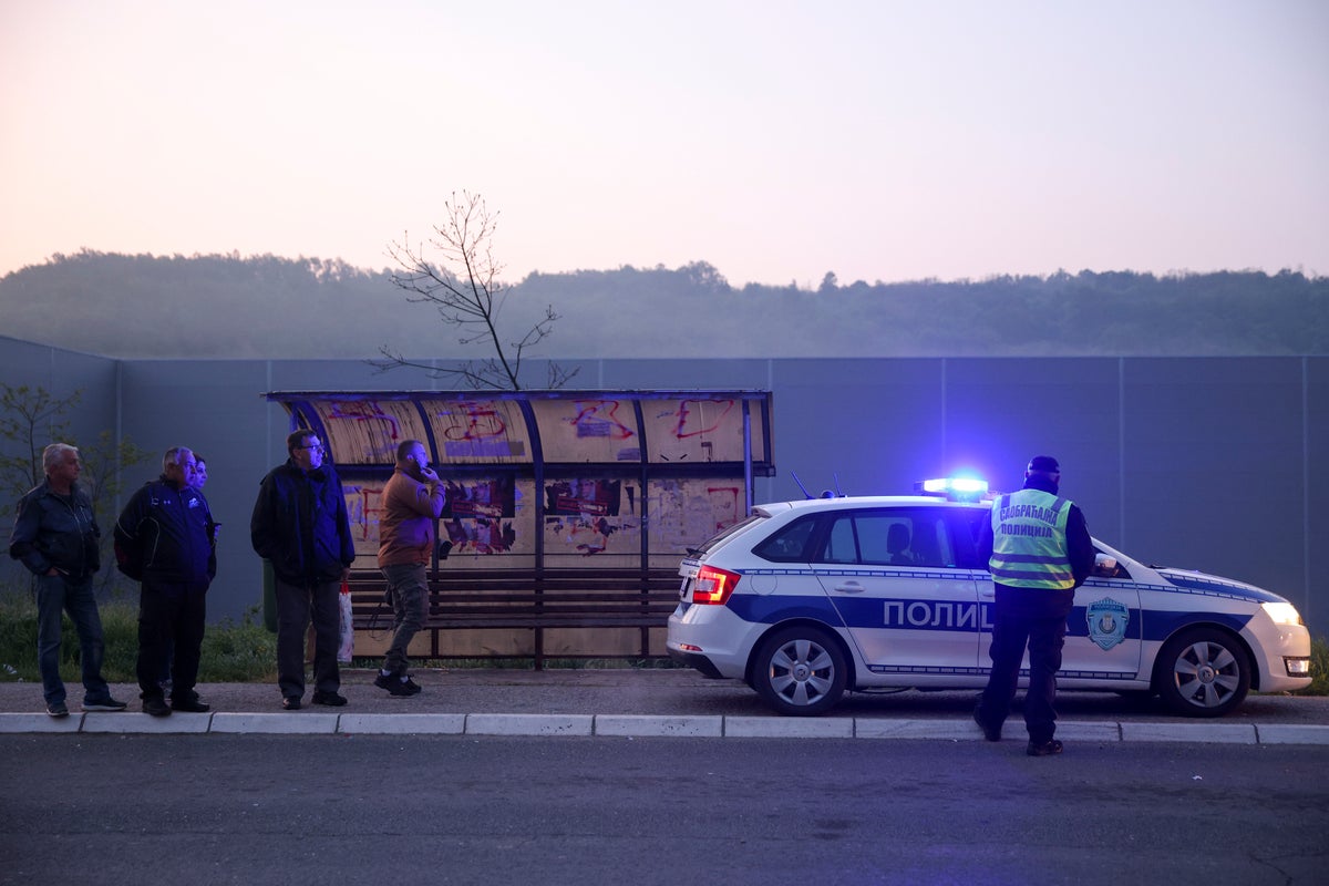 Watch live: Scene where Serbia gunman arrested after second shooting in two days