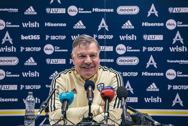 Sam Allardyce has just four matches to try and save Leeds from relegation (Leeds United/PA Media)
