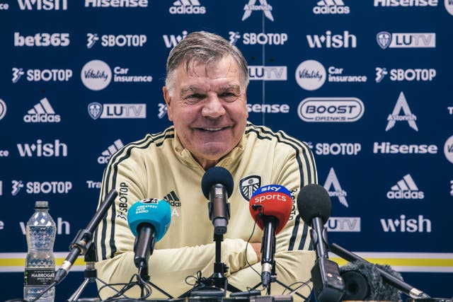 Sam Allardyce takes charge of his first game as Leeds boss at Manchester City on Saturday (Leeds United handout)