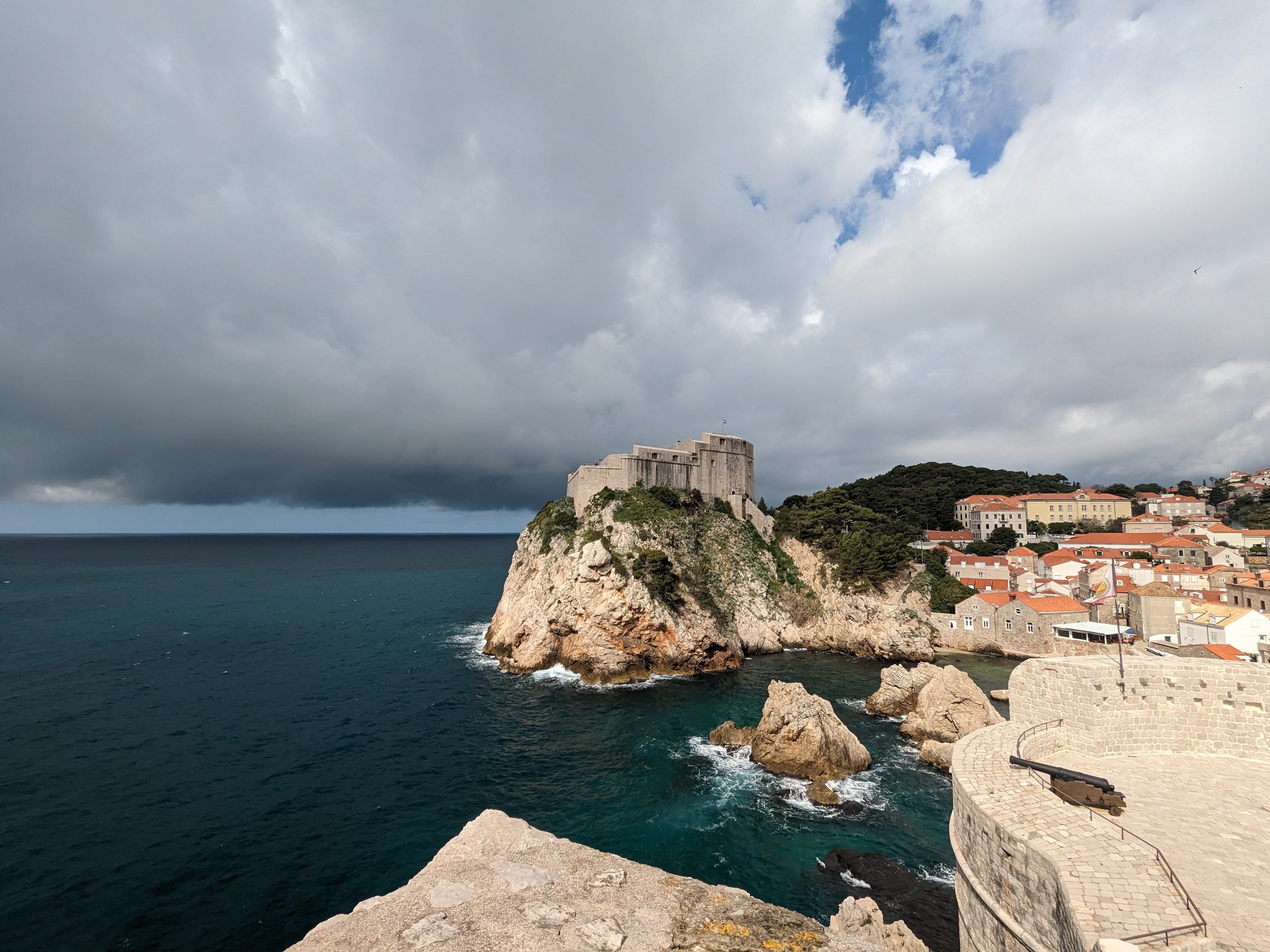 Dramatic spring weather over Fort Lovrijenac