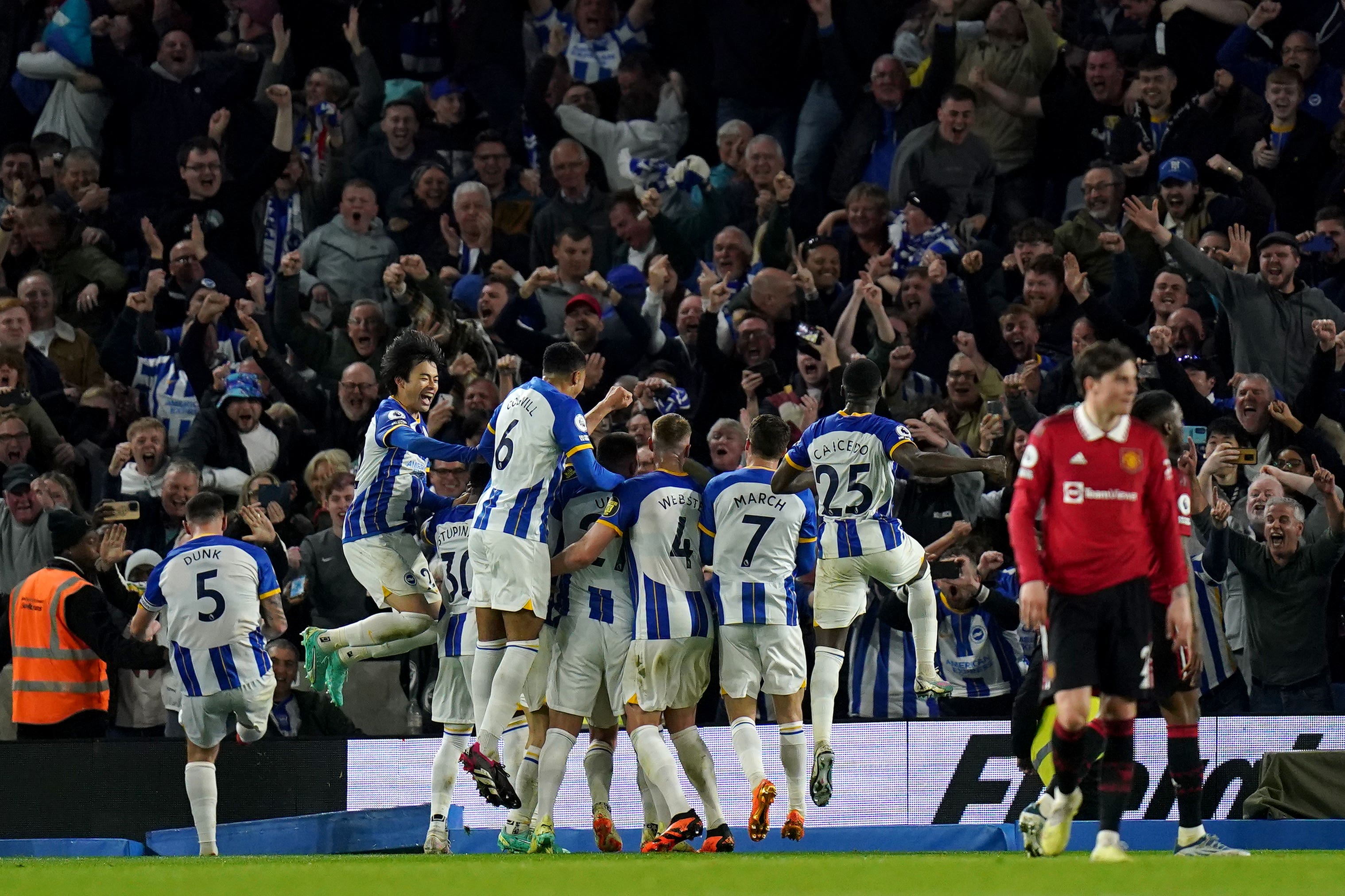 Manchester United have failed to win at any of the top nine (Adam Davy/PA)