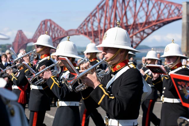 Royal Marines Band (John Linton/PA)