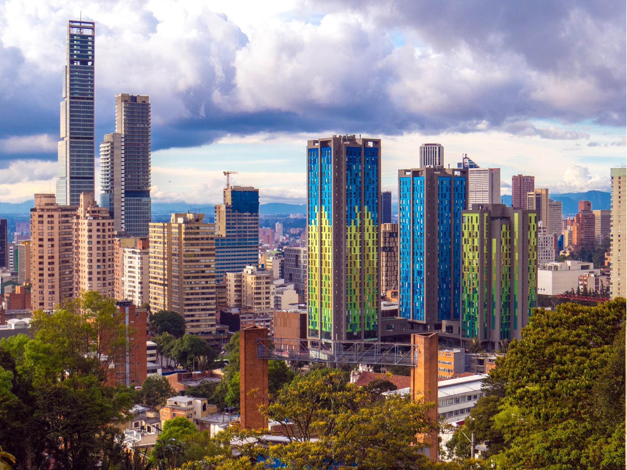 A panoramic view of Bogota – the capital of Colombia