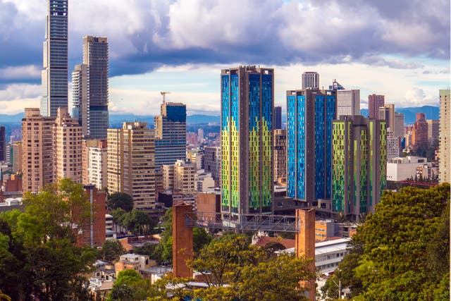<p>A panoramic view of Bogota – the capital of Colombia  </p>