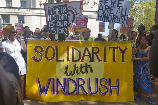 Windrush protest (Catherine Wylie/PA)