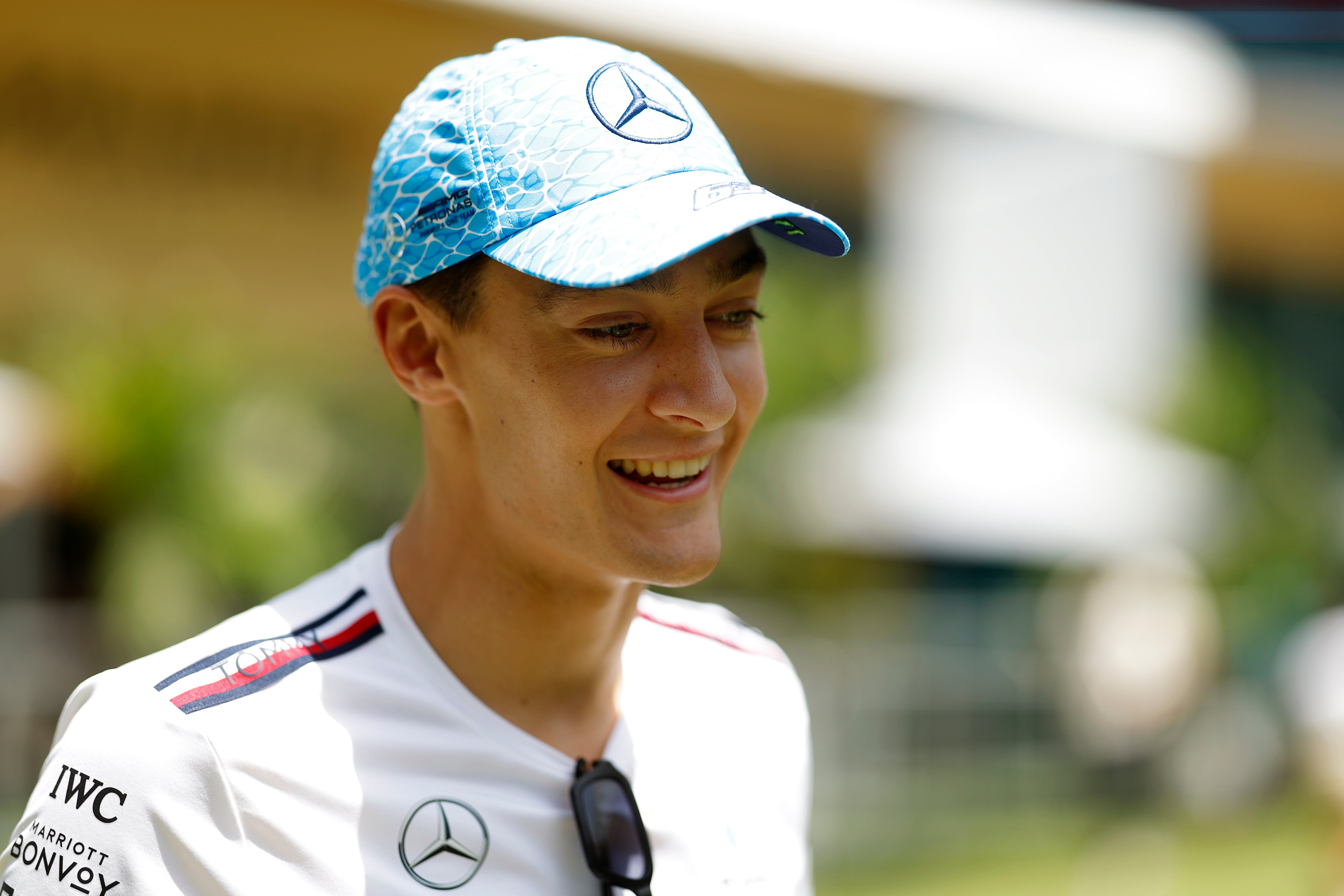 George Russell was quickest in opening practice at the Miami Grand Prix