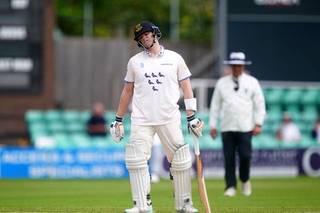Steve Smith looks disappointed after his first Sussex innings was brought to an end (Mike Egerton/PA)