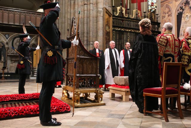 A service to mark the arrival of the Stone of Destiny to Westminster Abbey in London (Susannah Ireland/PA)