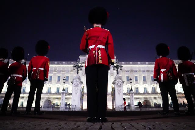 Military personnel have been rehearsing day and night for the coronation (James Manning/PA)