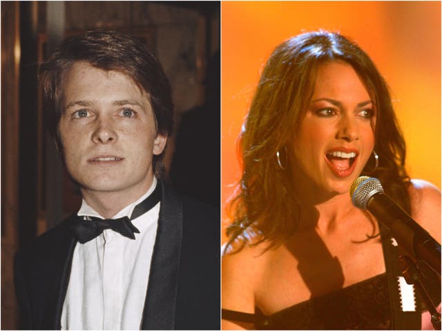 <p>Michael J Fox and Susanna Hoff</p>