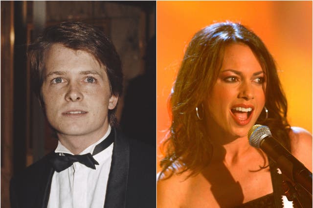 <p>Michael J Fox and Susanna Hoff</p>