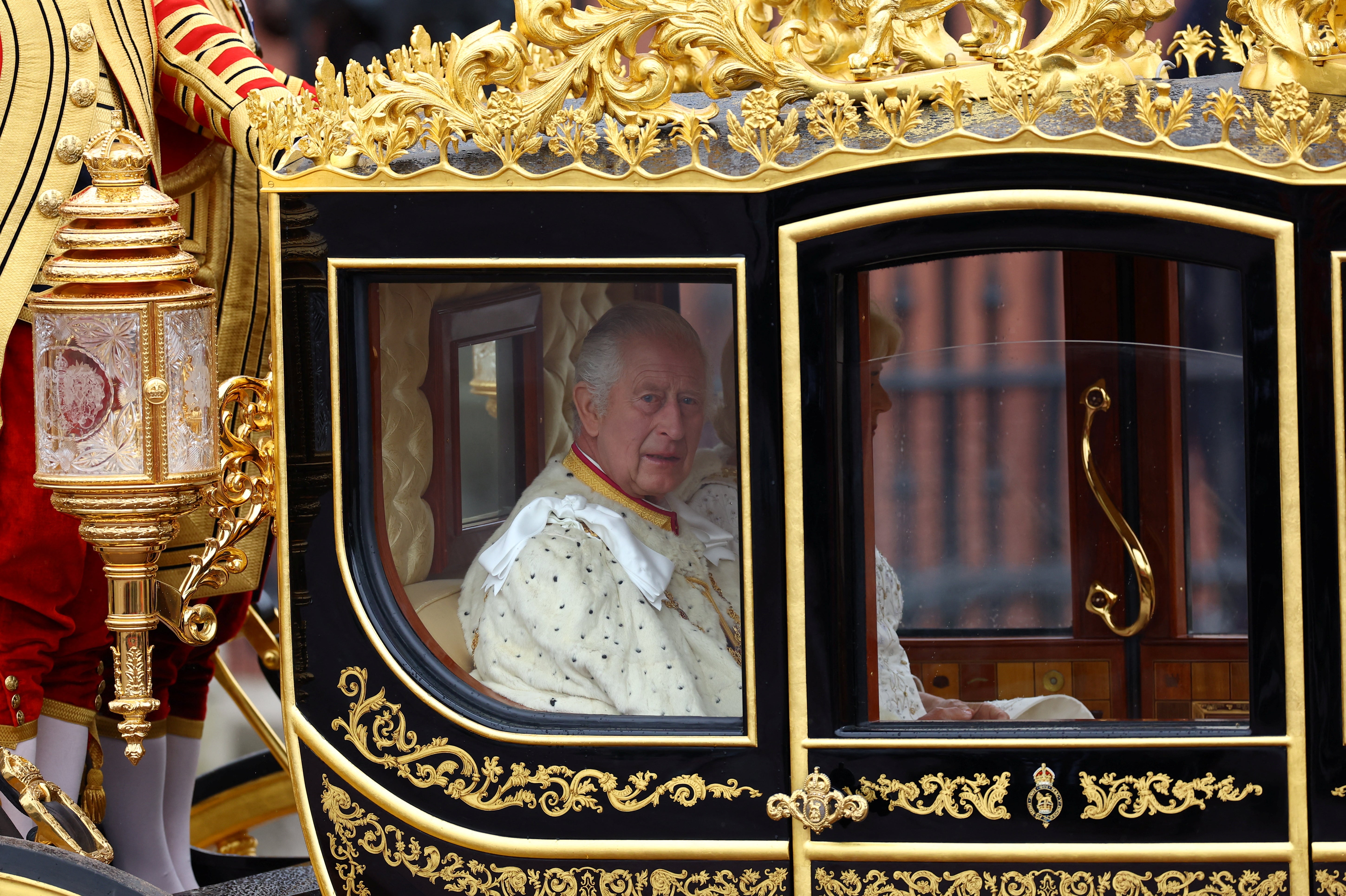 Coronation – live: King Charles and Queen Camilla set off for Westminster Abbey as procession begins