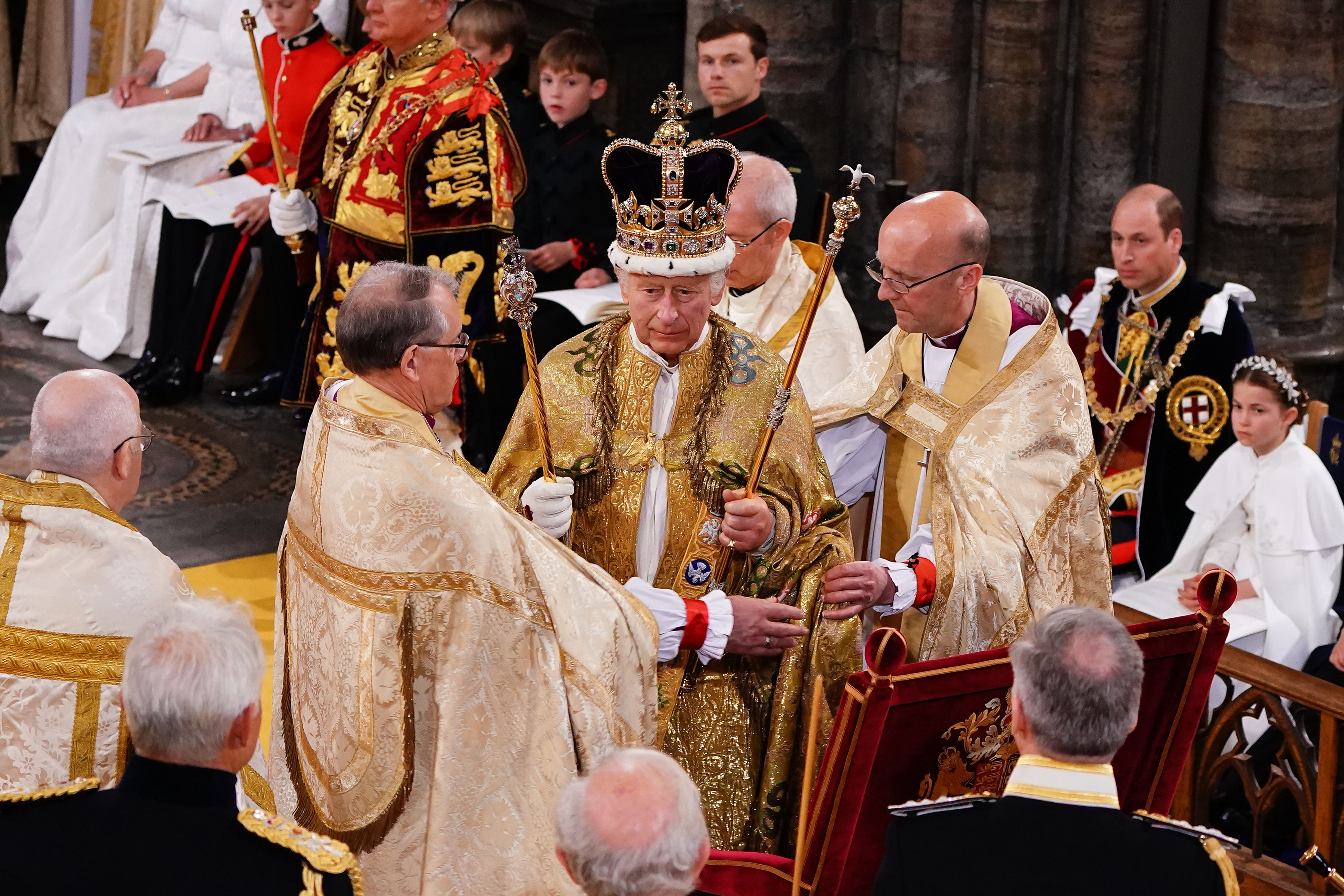 A communications expert suggests the King showed poise in his body language during the coronation (Yui Mok/PA)