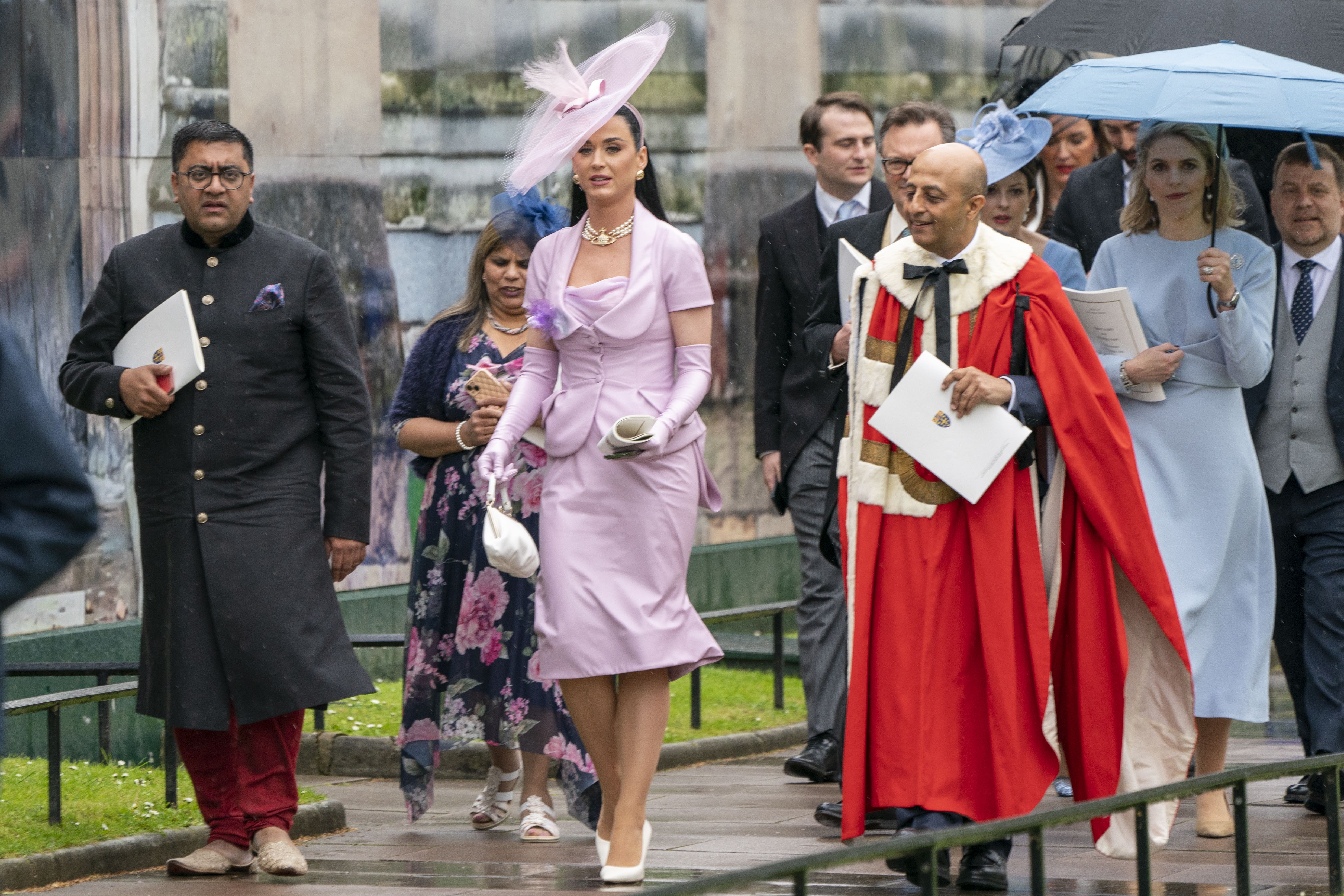 Katy Perry was among celebrity guests at the coronation (Jane Barlow/PA)