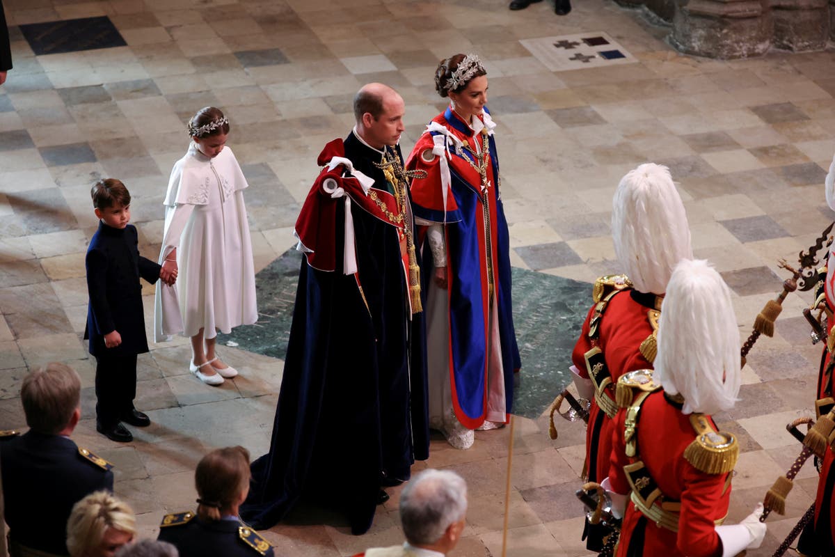 Prince Louis and Princess Charlotte’s ‘precious’ sibling moment at coronation praised by fans