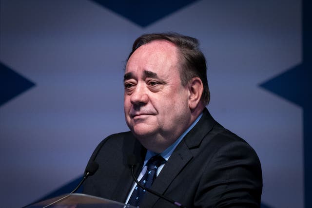Alba leader Alex Salmond spoke at a rally held by independence campaigners All Under One Banner (Jane Barlow/PA)