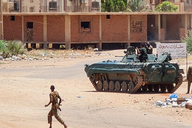 <p>The Sudanese Army in Khartoum on Saturday </p>