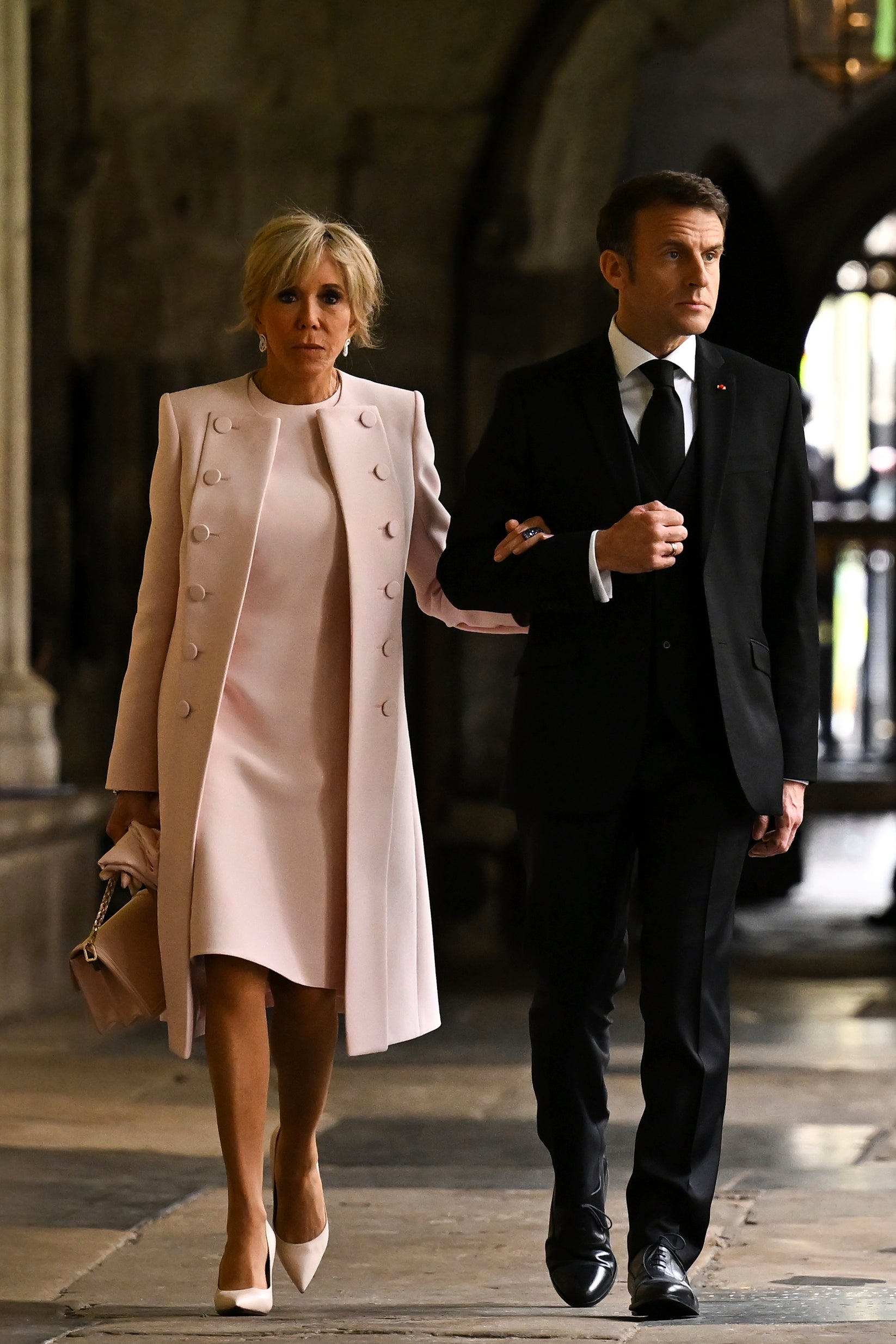 Macron, 45, and his wife Brigitte Trogneux, 70, at King Charles’s coronation