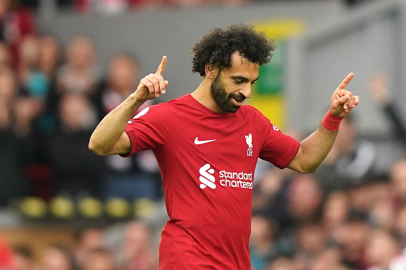 Liverpool’s Mohamed Salah hit another Anfield landmark on Saturday
