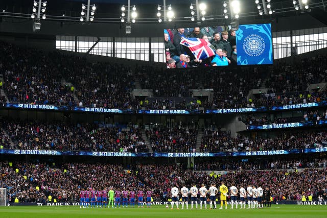 Tributes were paid to the King at sporting events across the country (John Walton/PA)