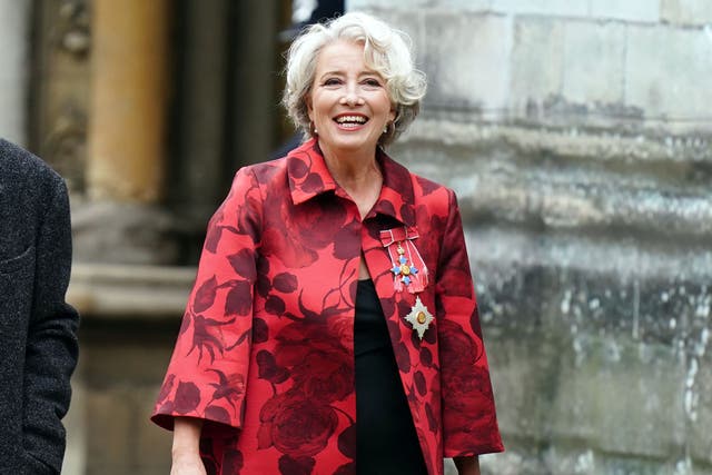 Dame Emma Thompson arriving ahead of the coronation ceremony of the King and Queen (Jane Barlow/PA)