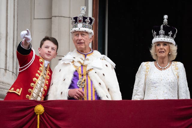 <p>Cheers rang through the centre of Glasgow as hundreds of military personnel gathered for a special parade to mark the King’s coronation (Stefan Rousseau/PA)</p>