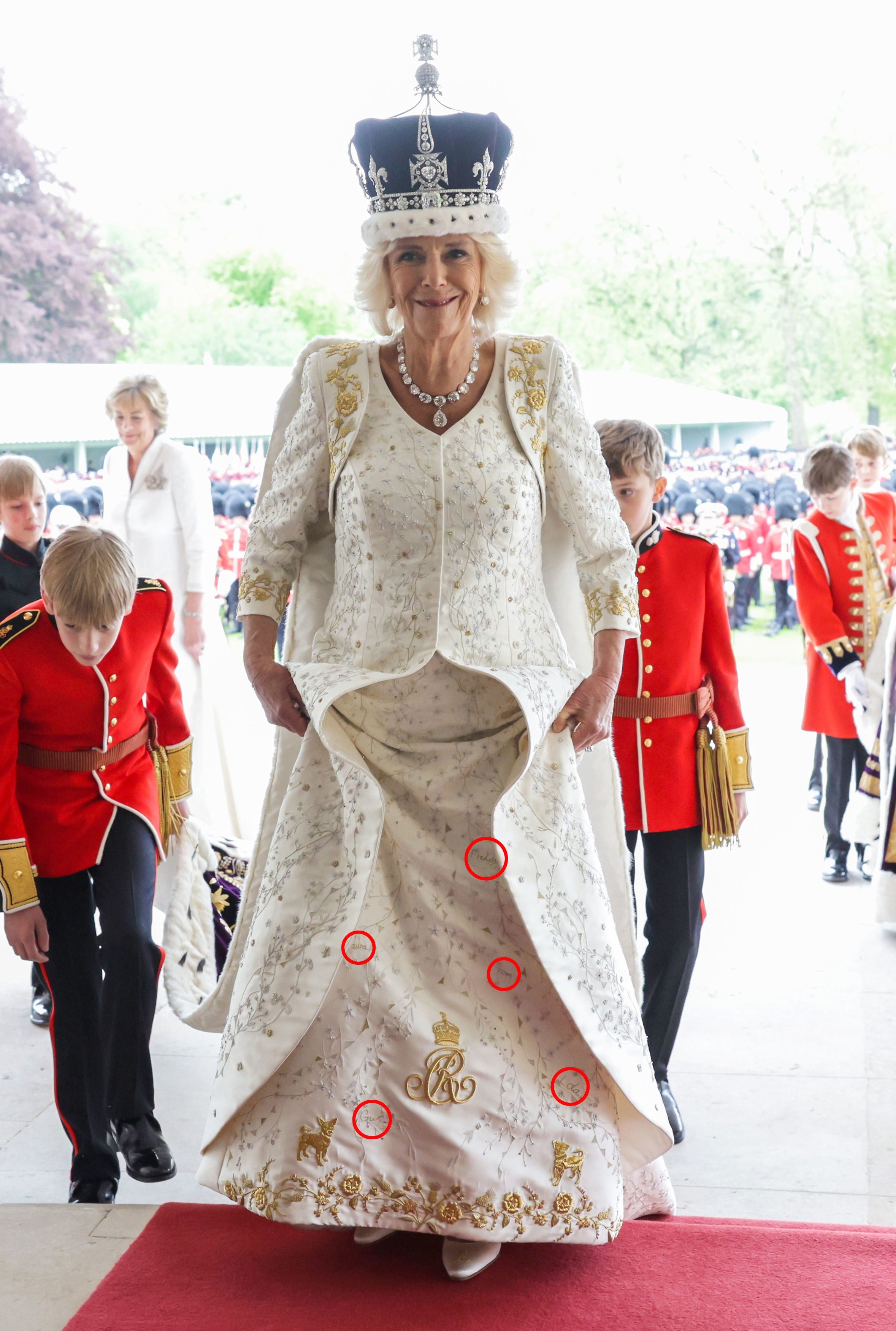 The secret names and themes embroidered into Camilla’s…