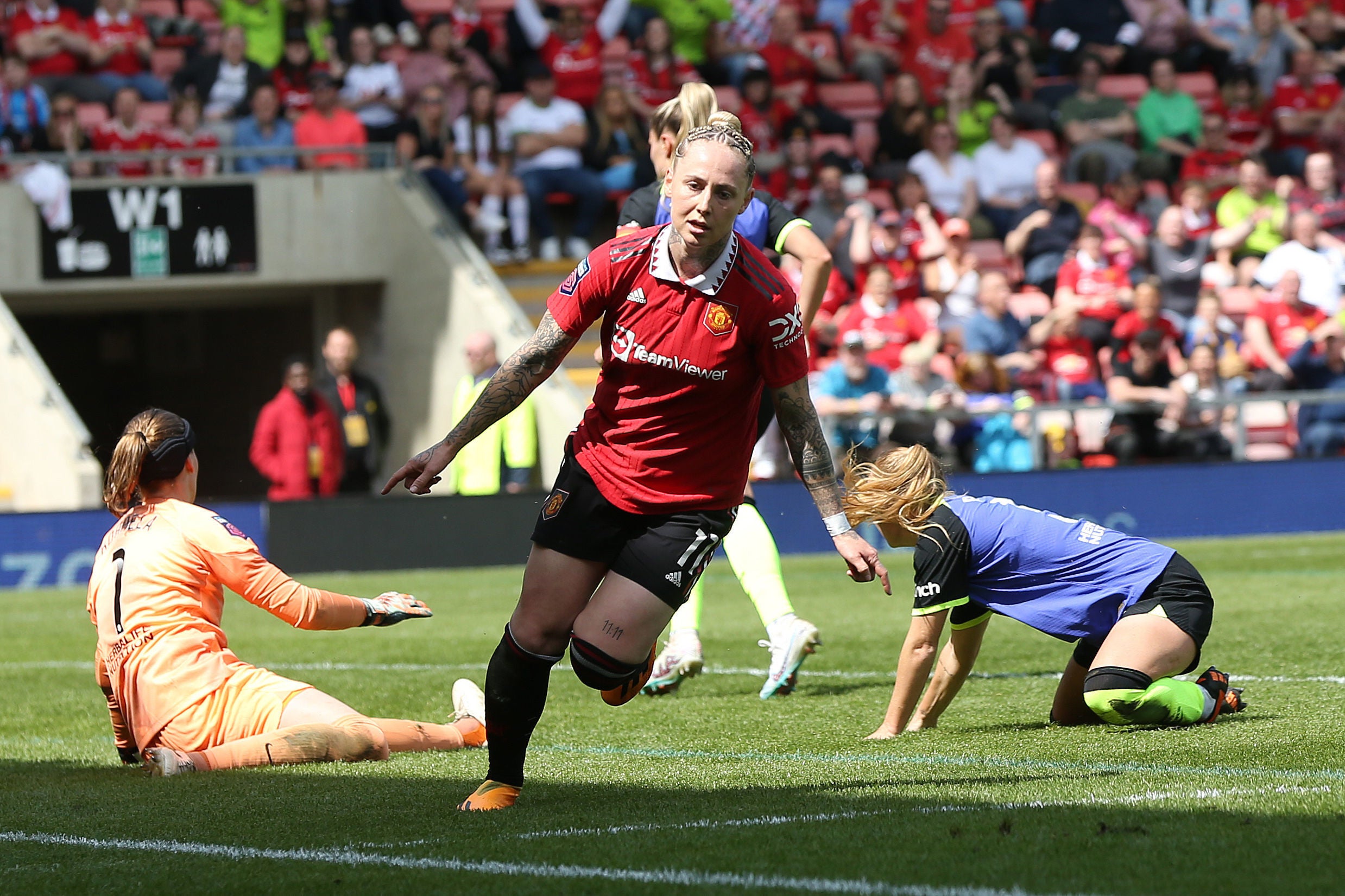 Leah Galton was among the scorers for United