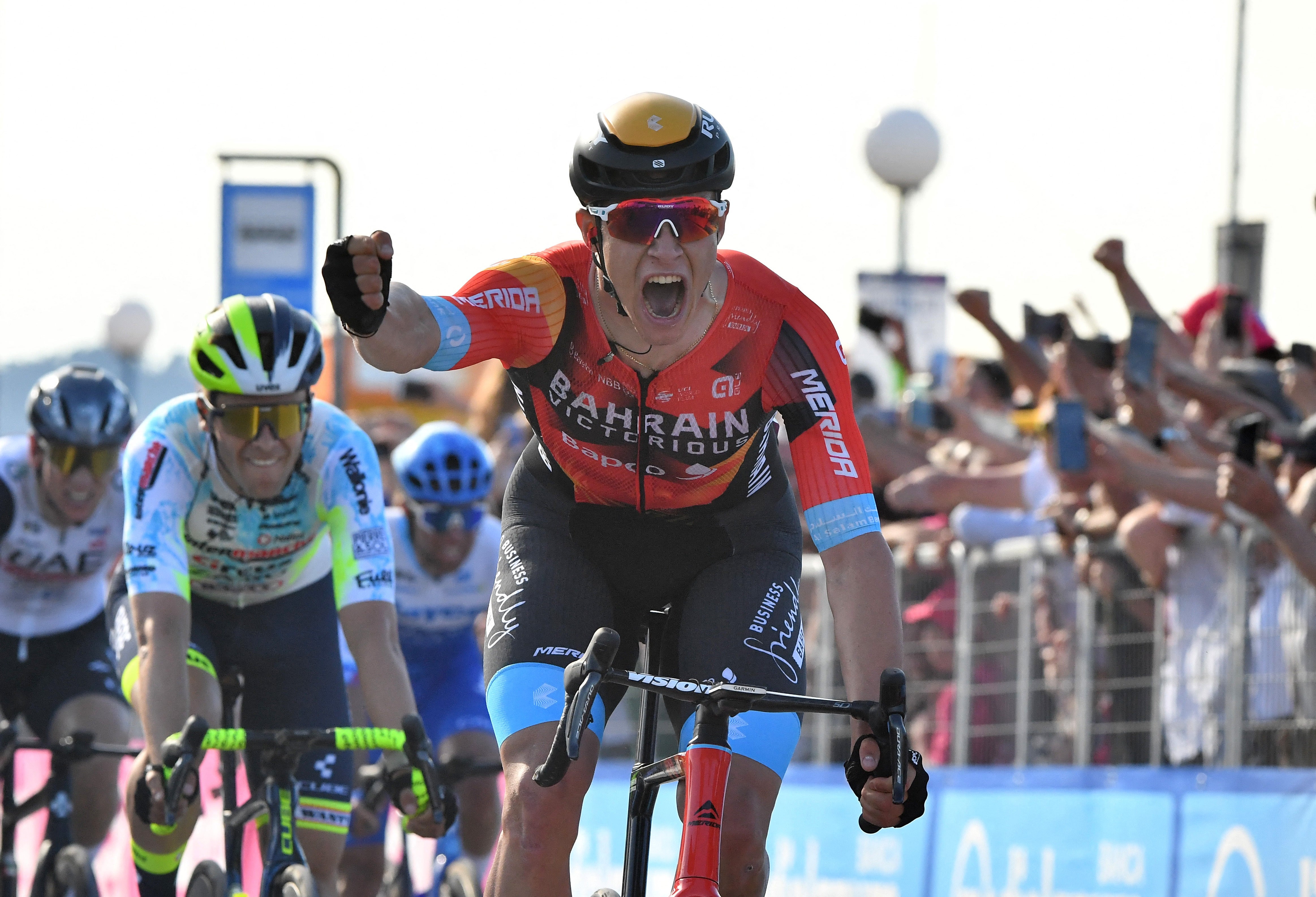 Jonathan Milan took advantage of the crash to win the stage