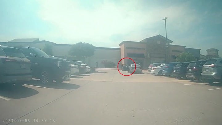 Dashcam footage shows the gunman opening fire