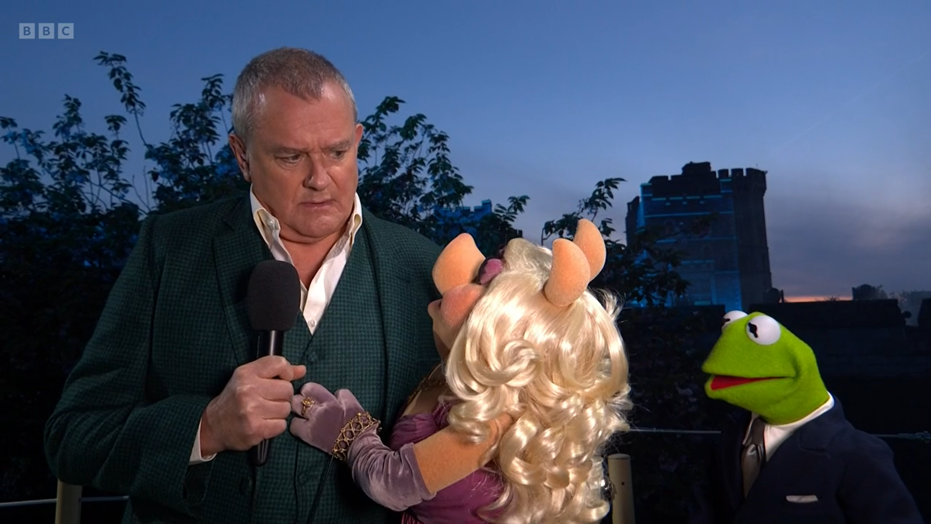 Hugh Bonneville and the muppets