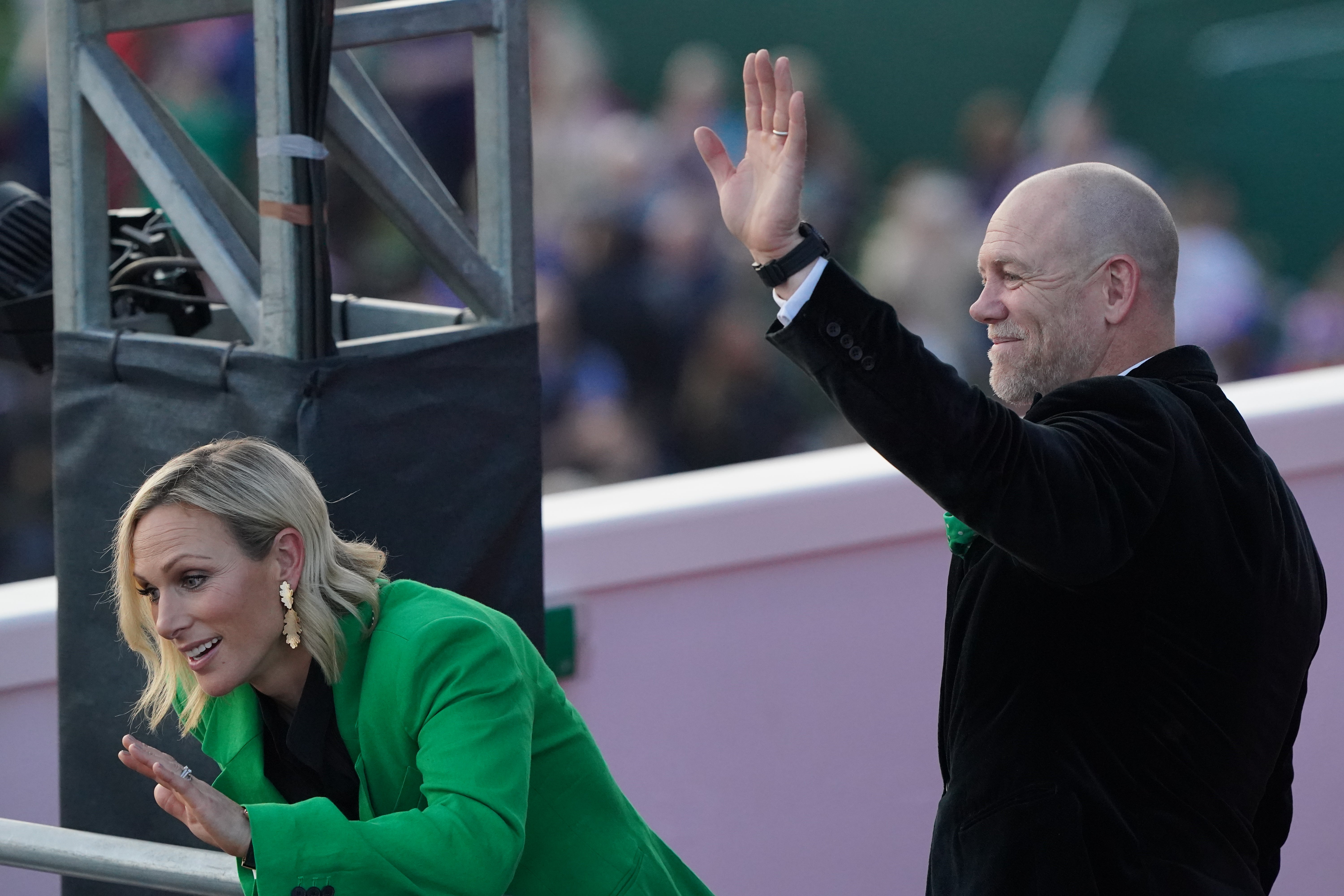 Zara and Mike Tindall at the coronation concert