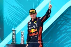 Max Verstappen ignores jeers from crowd to storm to Miami Grand Prix win