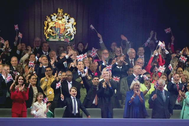 The royal join in the fun at the concert (Stefan Rousseau/PA)