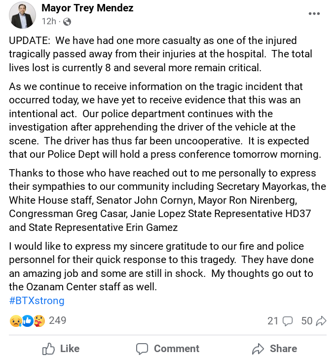 pBrownsville's mayor gives an update on the incident/p