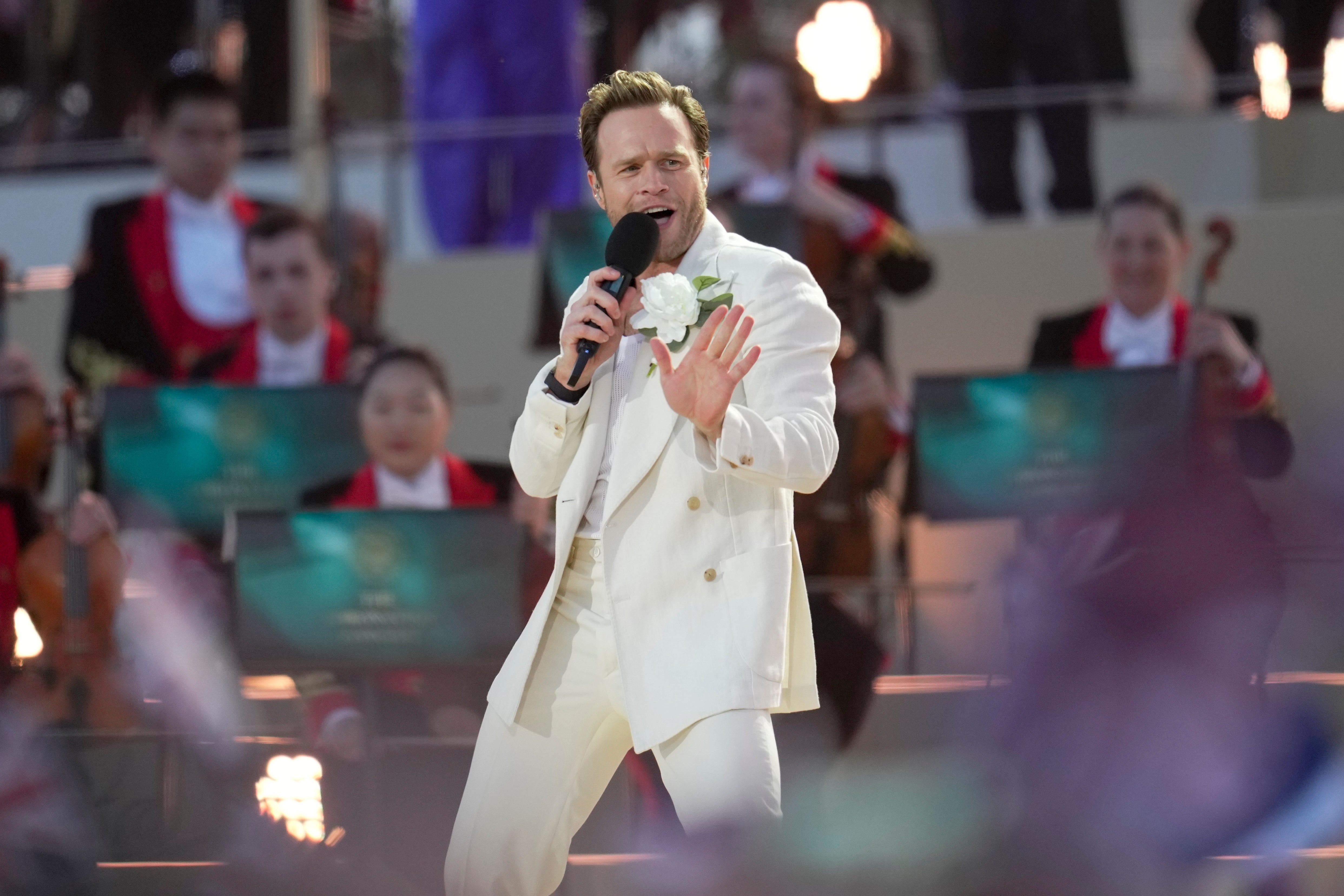 Olly Murs performing at the Coronation Concert, May 2023