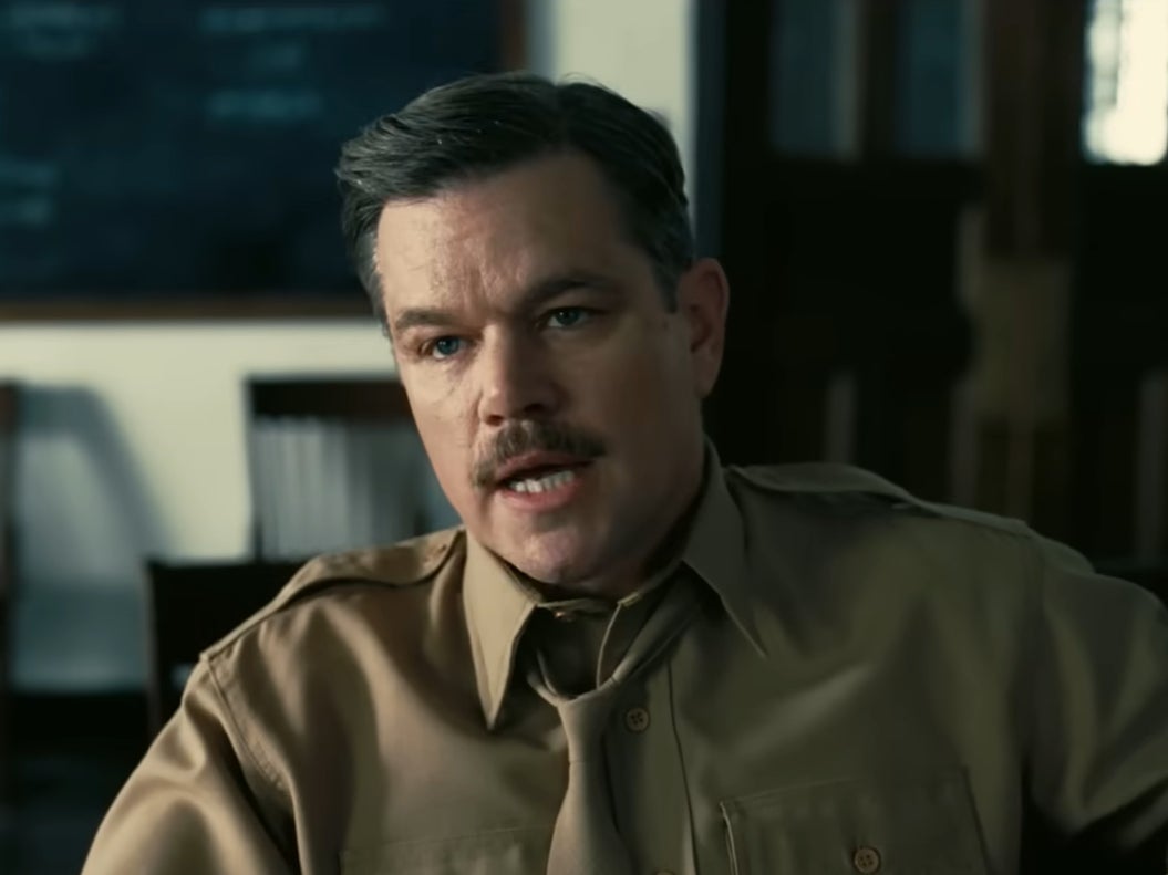 Matt Damon in the trailer for ‘Oppenheimer'