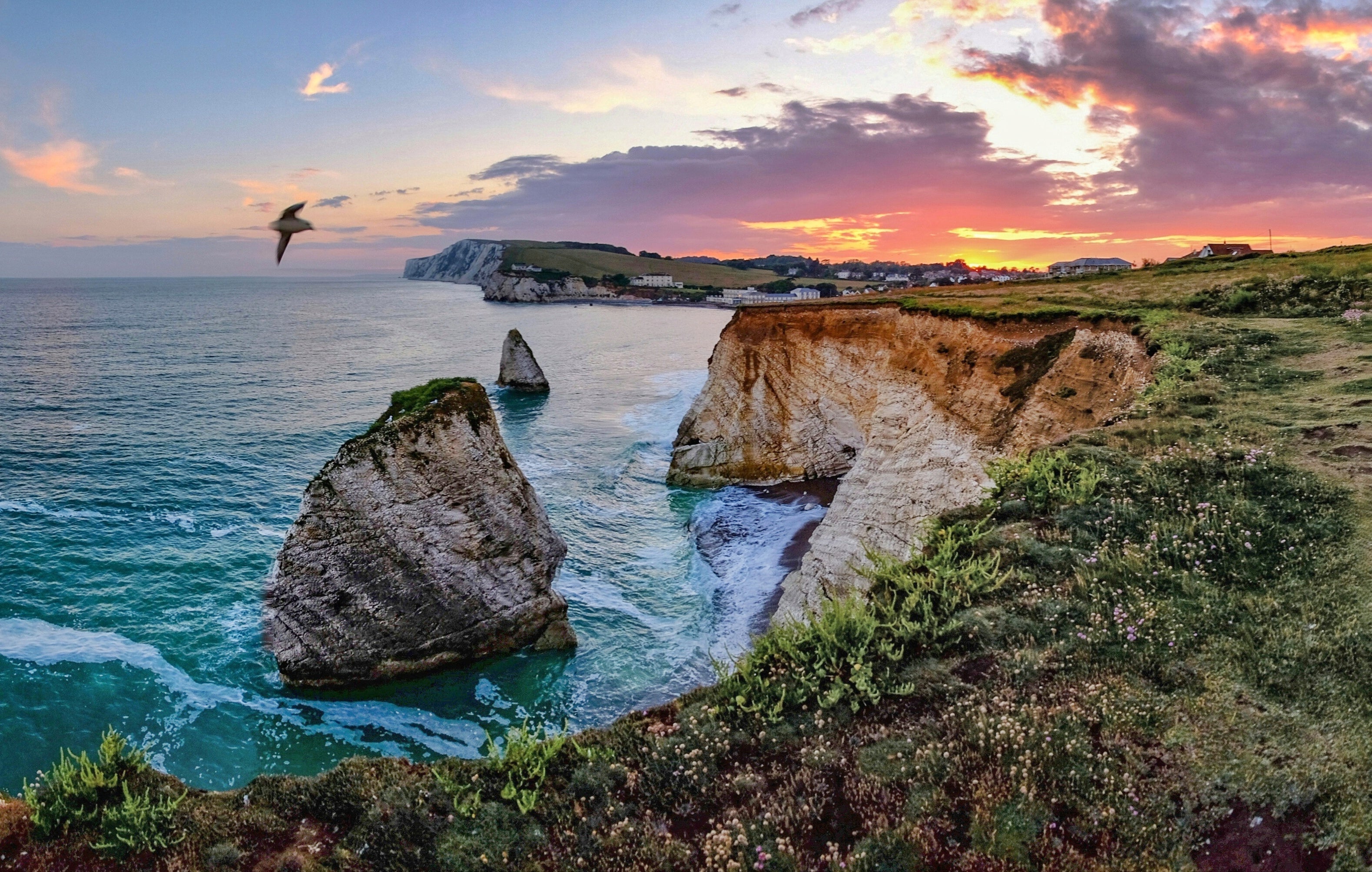 A visit to Freshwater Bay makes for a spectacular sunset