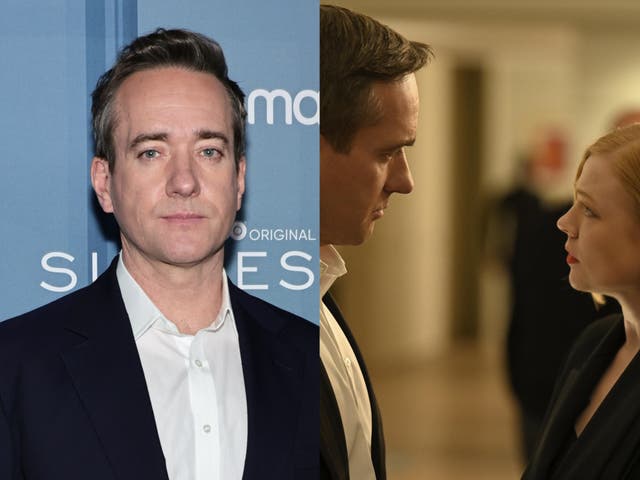 <p>Matthew Macfadyen and Sarah Snook as Tom and Shiv on Succession</p>