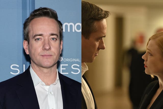 <p>Matthew Macfadyen and Sarah Snook as Tom and Shiv on Succession</p>