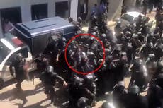 Moment Imran Khan swarmed by police during arrest outside Islamabad High Court