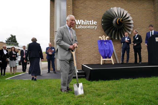The King visited the Whittle Laboratory in Cambridge (Joe Giddens/PA)