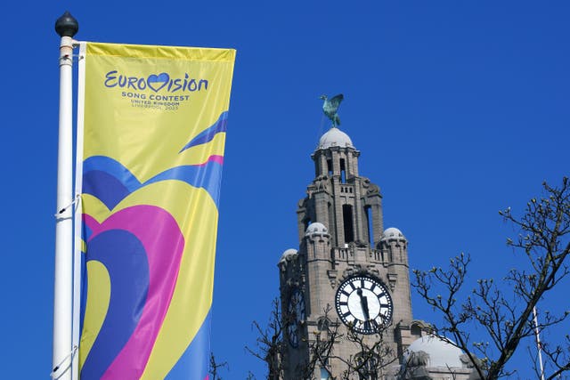 Two trains carrying 170 so-called Eurovision superfans arrived in Liverpool (Peter Byrne/PA)