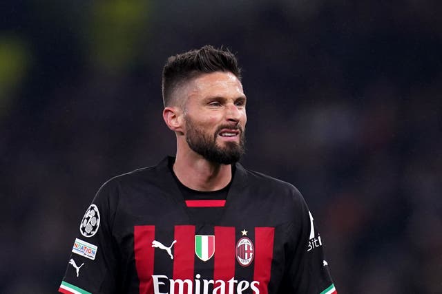 AC Milan’s Olivier Giroud is targeting more Champions League success (John Walton/PA)