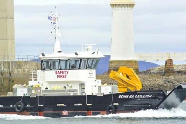 The Beinn na Caillich was the vessel involved in the fatal incident which saw Clive Hendry, 58, lose his life (Crown Office/PA)