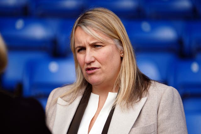 Chelsea manager Emma Hayes has her sights set on another Women’s Super League title (Jordan Pettitt/PA)