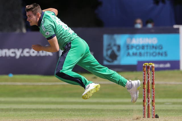 Josh Little’s three wickets were in vain (Lorraine O’Sullivan/PA)