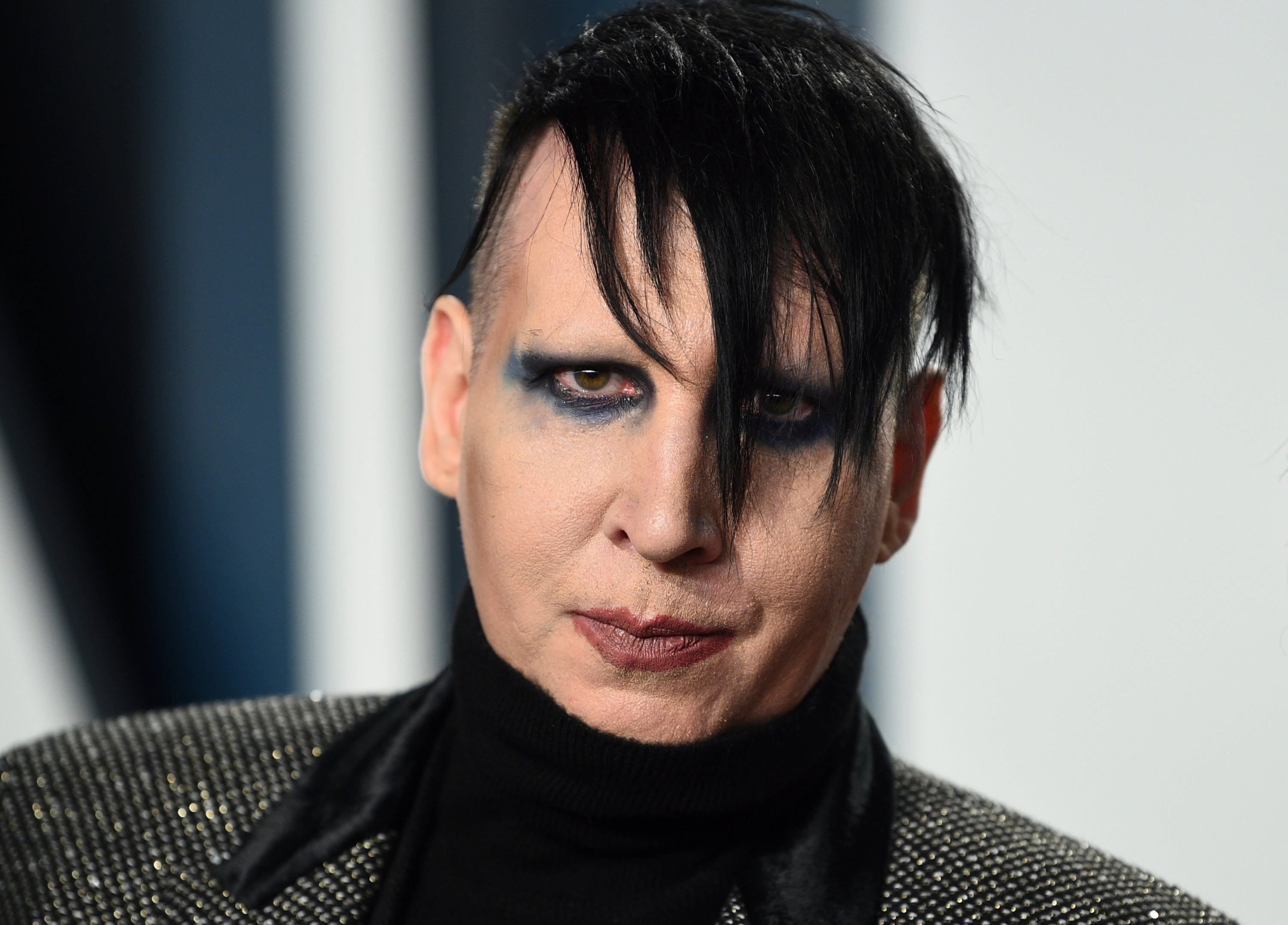 Marilyn Manson arrives at the Vanity Fair Oscar Party, Feb. 9, 2020