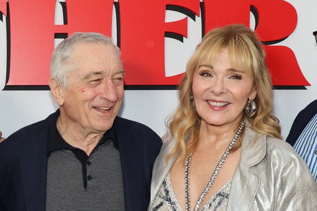 <p>Robert De Niro and Kim Cattrall, at the red carpet premiere for their latest film ‘About My Father’ </p>