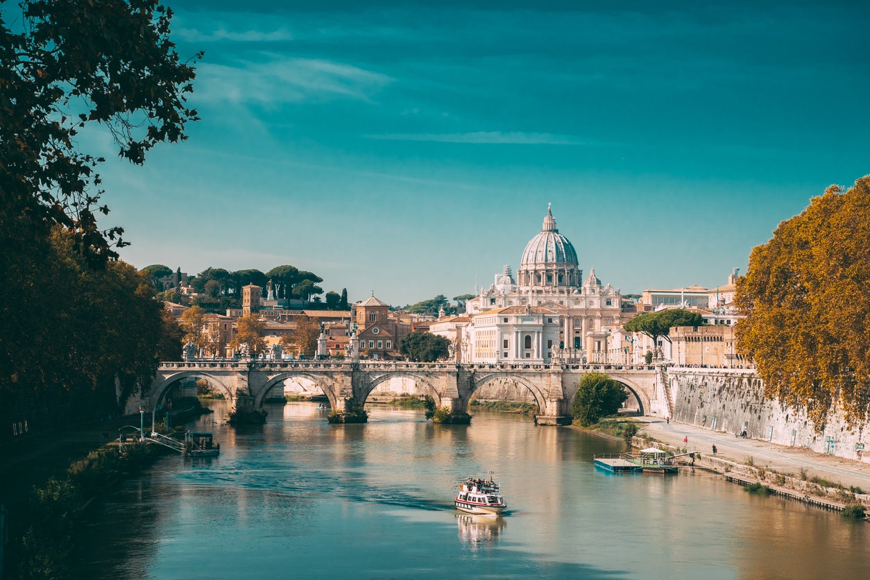 A view of Rome from the River Tiber